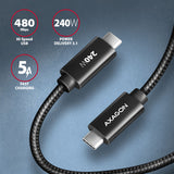 AXAGON | Data and charging USB 480Mbps cable, 1.5 m | BUCM2-CM15AB | USB-C to USB-C