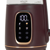 Adler Kettle with LED Display | AD 1305 | Electric | 2200 W | 1.7 L | Plastic | 360° rotational base | Burgundy
