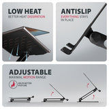 AXAGON STND-LQB stand for notebooks and tablets | Adjustable Height, Angle | 10-17.3 " | Maximum weight (capacity) 5 kg | Black