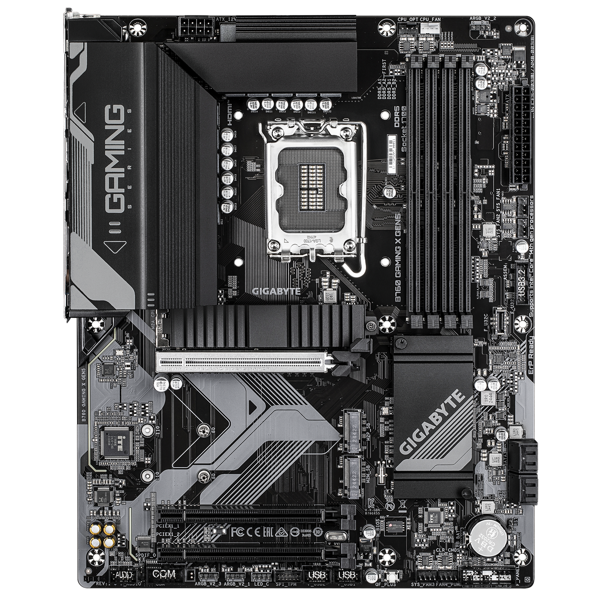 Gigabyte B760 GAMING X GEN5 | Processor family Intel | Processor socket LGA1700 | DDR5 | Supported hard disk drive interfaces M.2, SATA | Number of SATA connectors 4