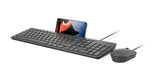 Lenovo 310 USB-A Wired Combo US English | Keyboard and Mouse Set | Wired | Mouse included | US English | Luna Grey