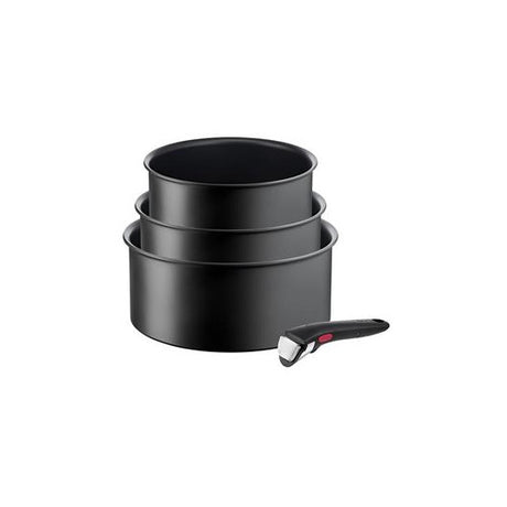 TEFAL Pot Set, 4 pcs | L7649453 Ingenio Ultimate | Aluminum | Black