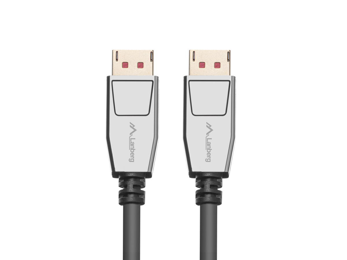 Lanberg DisplayPort M/M Cable 20 PIN V1.4 8K 60HZ | CA-DPDP-20CU-0018-BK | DisplayPort to DisplayPort | 1.8 m
