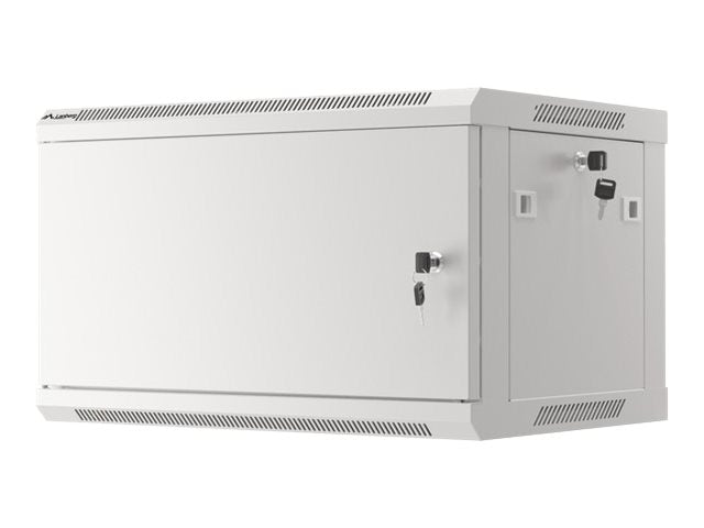 Lanberg | Rack cabinet 19" wall-mount 6U/600x450 for self-assembly with metal door (flat pack) | WF01-6406-00S | Grey