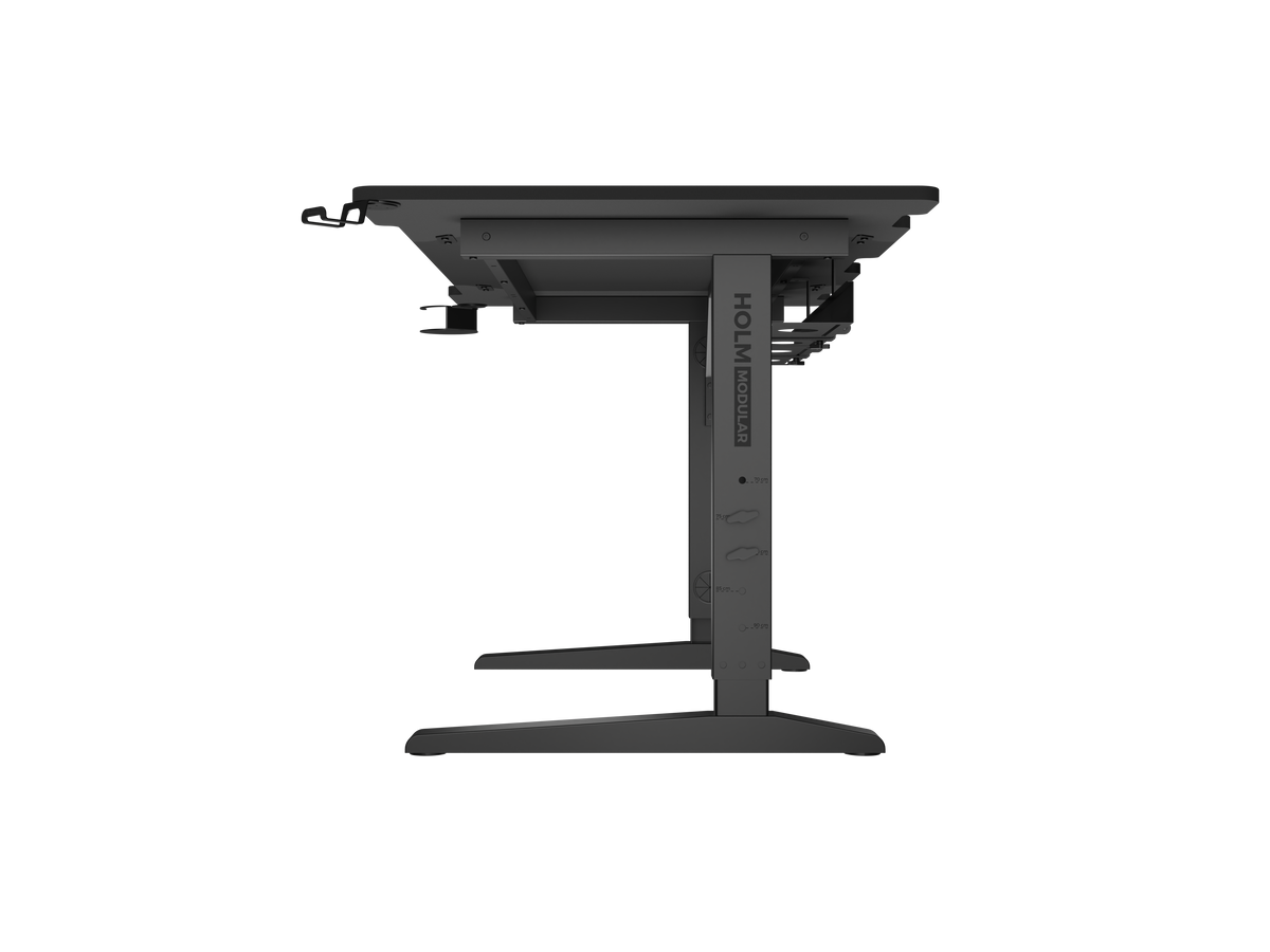 Genesis | Modular Gaming Desk | Holm 140 RGB | Anthracite Black