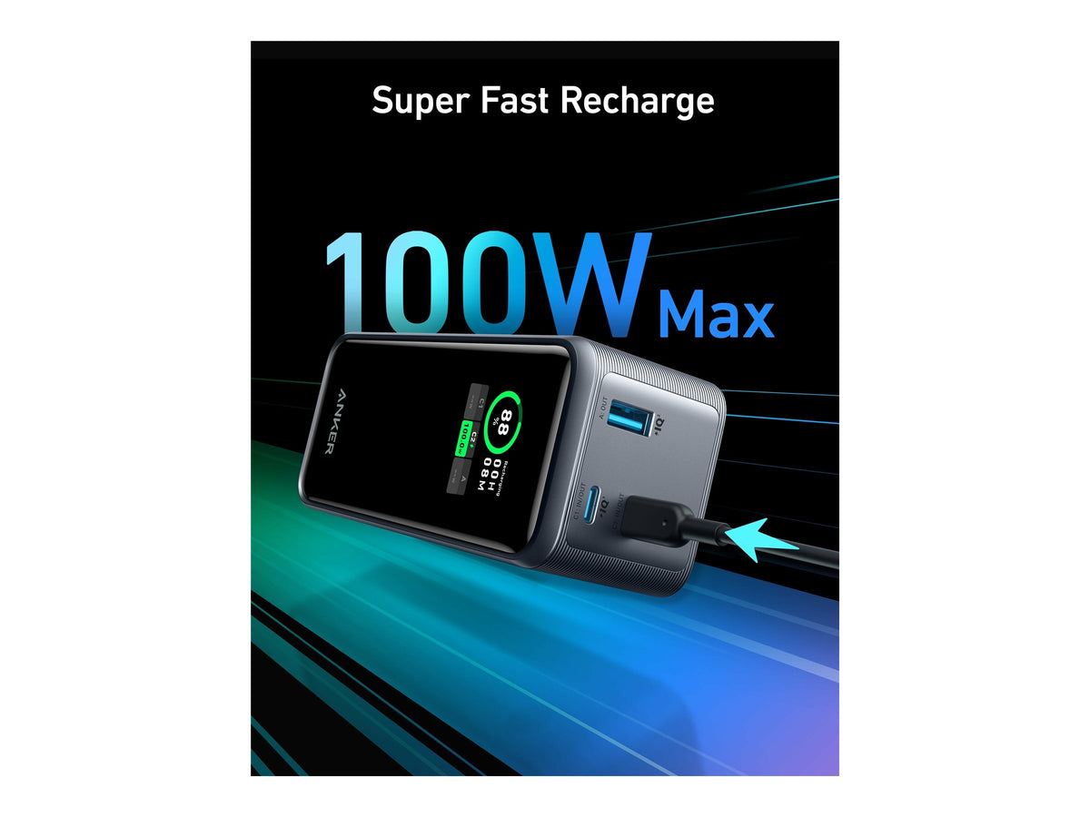 Anker Power Bank, 200 W | Prime | 20000 mAh | Black