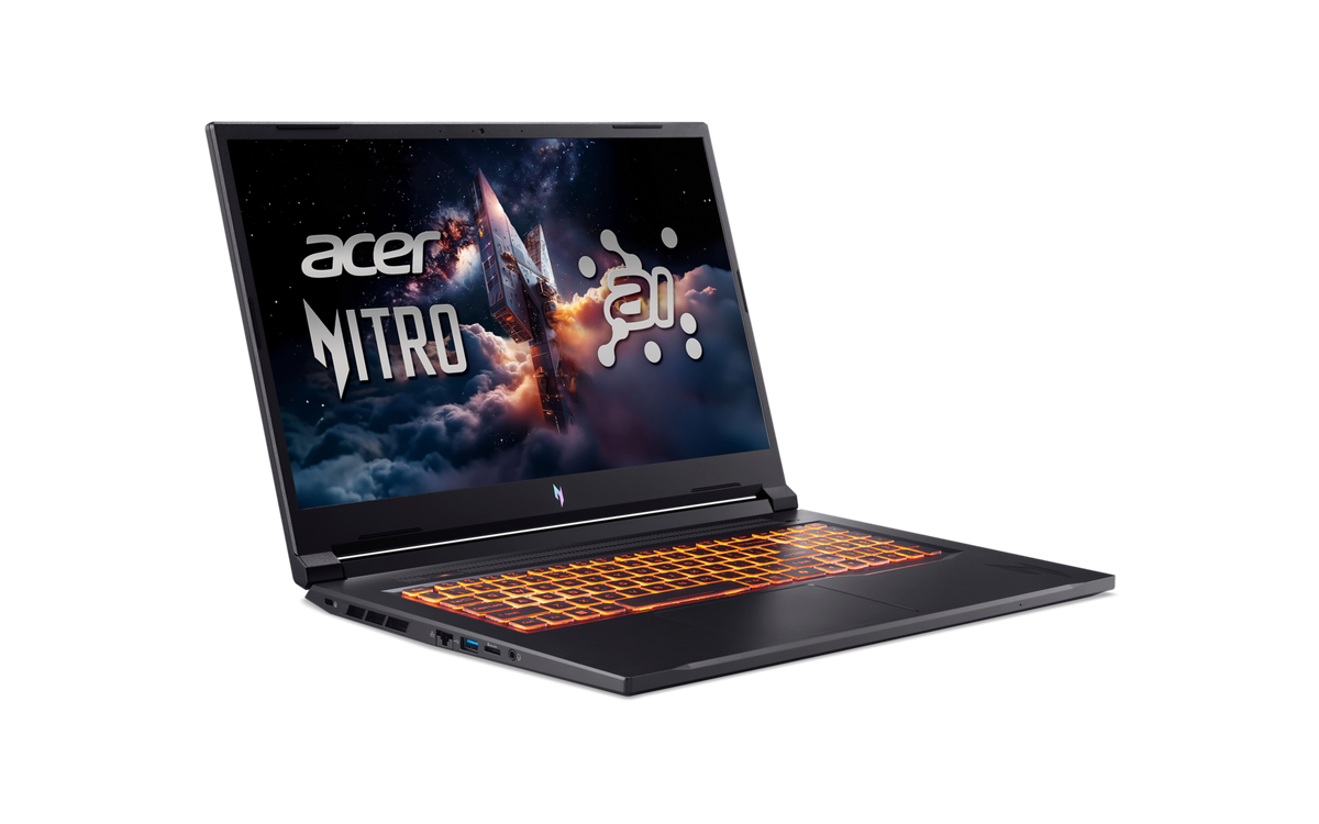 Acer | Nitro V 17 AI ANV17-41-R27Z | Obsidian Black | 17.3 " | IPS | QHD | 2560 x 1440 pixels | AMD Ryzen 7 | 260 | 32 GB | DDR5 | Solid-state drive capacity 1000 GB | NVIDIA GeForce RTX 5060 | GDDR7 | 8 GB | Windows 11 Home | 802.11ax | Bluetooth version