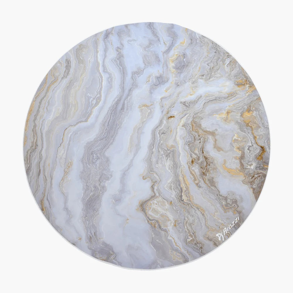 Arozzi Zona Round Floor Pad | White Marble