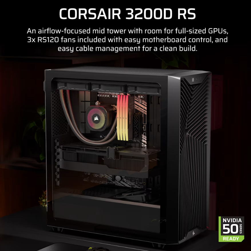 Corsair PC Case | 3200D RS | Mid-Tower | Black