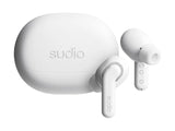 Sudio Earbuds | E4 Pro | Bluetooth | In-ear | Microphone | Cloud White | Noise canceling | Noise reduction