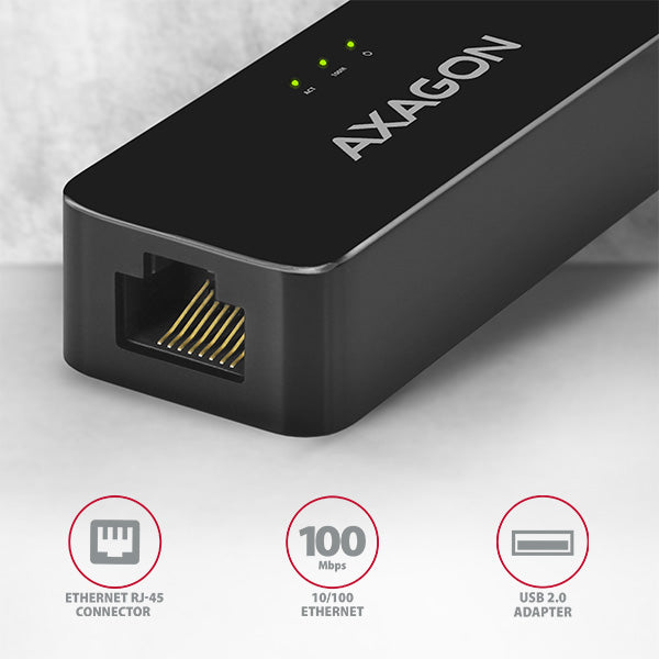 AXAGON ADE-XR USB 2.0 Ethernet 10/100 adapter with automatic installation