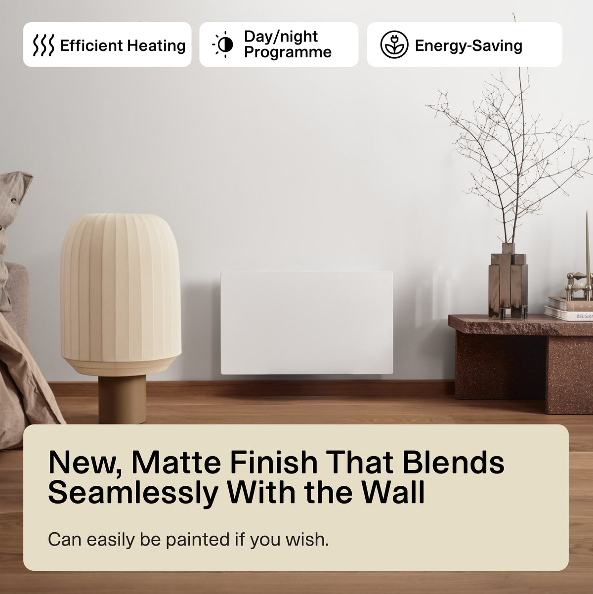 Mill Color Panel Heater | COLOR700DN | Panel Heater | 700 W | Suitable for rooms up to 9-12 m² | Matt White | IPX4
