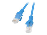 Lanberg Patchcord CAT.5E UTP 0.25M fluke passed 10-pack, Blue | PCU5-20CC-0025-B