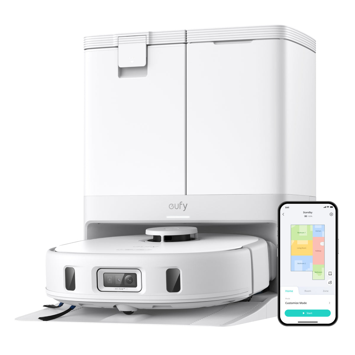 Anker Eufy | Robot Vacuum Cleaner | X10 Pro Omni | Wet&Dry | 5200 mAh | Dust capacity 2.5 L | 8000 Pa | White