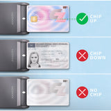 AXAGON Compact desktop USB contact Smart card/ID card reader with long USB-A cable | CRE-SM3T