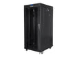 Lanberg | Rack cabinet 19" free-standing 27U/800x1000 (flat pack) with glass door, LCD | FF01-8027-12BL | Black