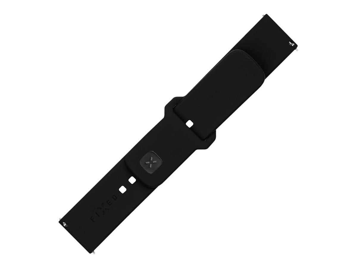 Fixed | Sporty Strap Set with Quick Release 22mm for smartwatch | 160-235 mm | Silicone | Black