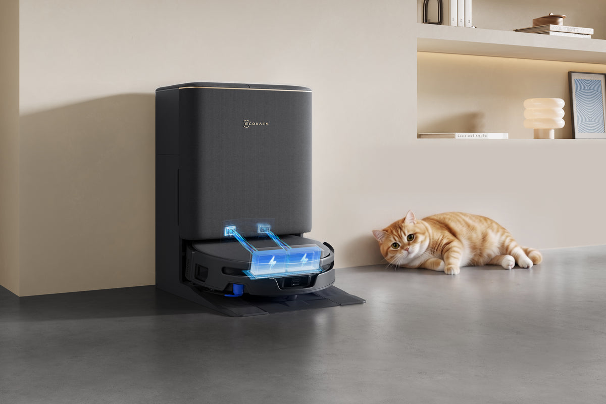 Ecovacs DEEBOT T90S PRO OMNI Vacuum Cleaner,Robot,Wet&Dry,40000Pa,TruEdge 3.0,ZeroTangle 4.0,OZMO Roller 3.0,Black+OMNI Auto-Empty Station | Ecovacs