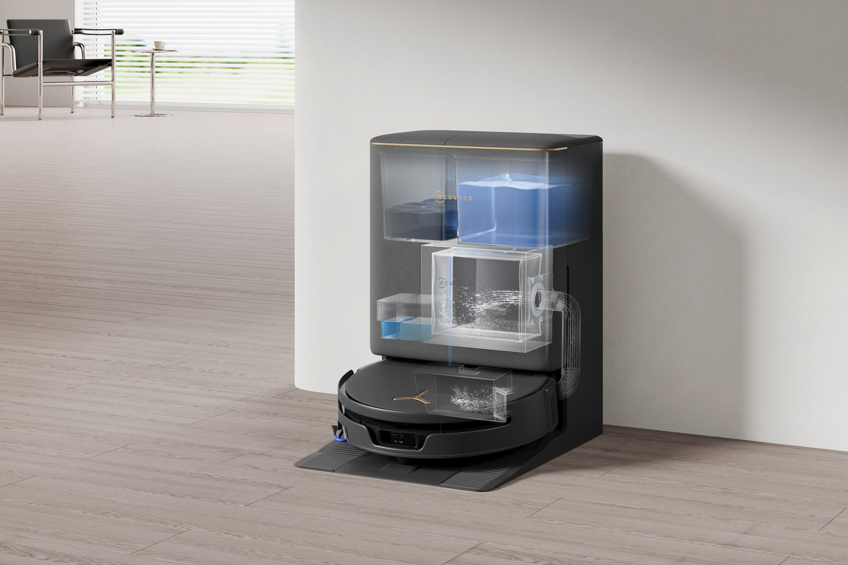 Ecovacs DEEBOT T90S PRO OMNI Vacuum Cleaner,Robot,Wet&Dry,40000Pa,TruEdge 3.0,ZeroTangle 4.0,OZMO Roller 3.0,Black+OMNI Auto-Empty Station | Ecovacs