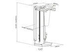 PC Table Mount | DA-90411 | Height adjustment 30-51 cm | Steel | Black