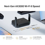 Mercusys AX3000 Travel Router | MR84X-Travel | 802.11ax | 574/2402 Mbit/s | 10/100/1000 Mbit/s | Mesh Support No | MU-MiMO No | No mobile broadband | Antenna type External Omni-directional | 1