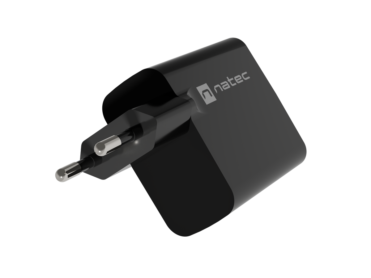 Natec Ribera USB Charger, 1x USB-A, 1x USB-C, 45 W | NUC-2143