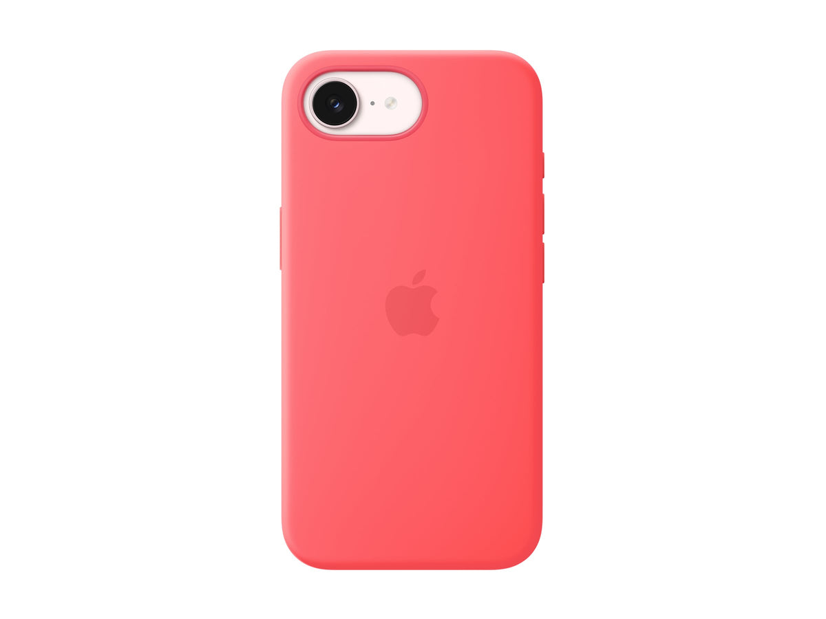 Apple iPhone 17e Silicone Case with MagSafe – Bright Guava | Apple