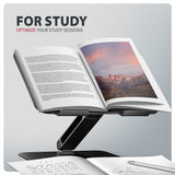 AXAGON STND-LQB stand for notebooks and tablets | Adjustable Height, Angle | 10-17.3 " | Maximum weight (capacity) 5 kg | Black