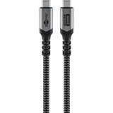 Goobay USB-C Cable, USB4, 1.8 m, bBack/Silver | USB-C to USB-C