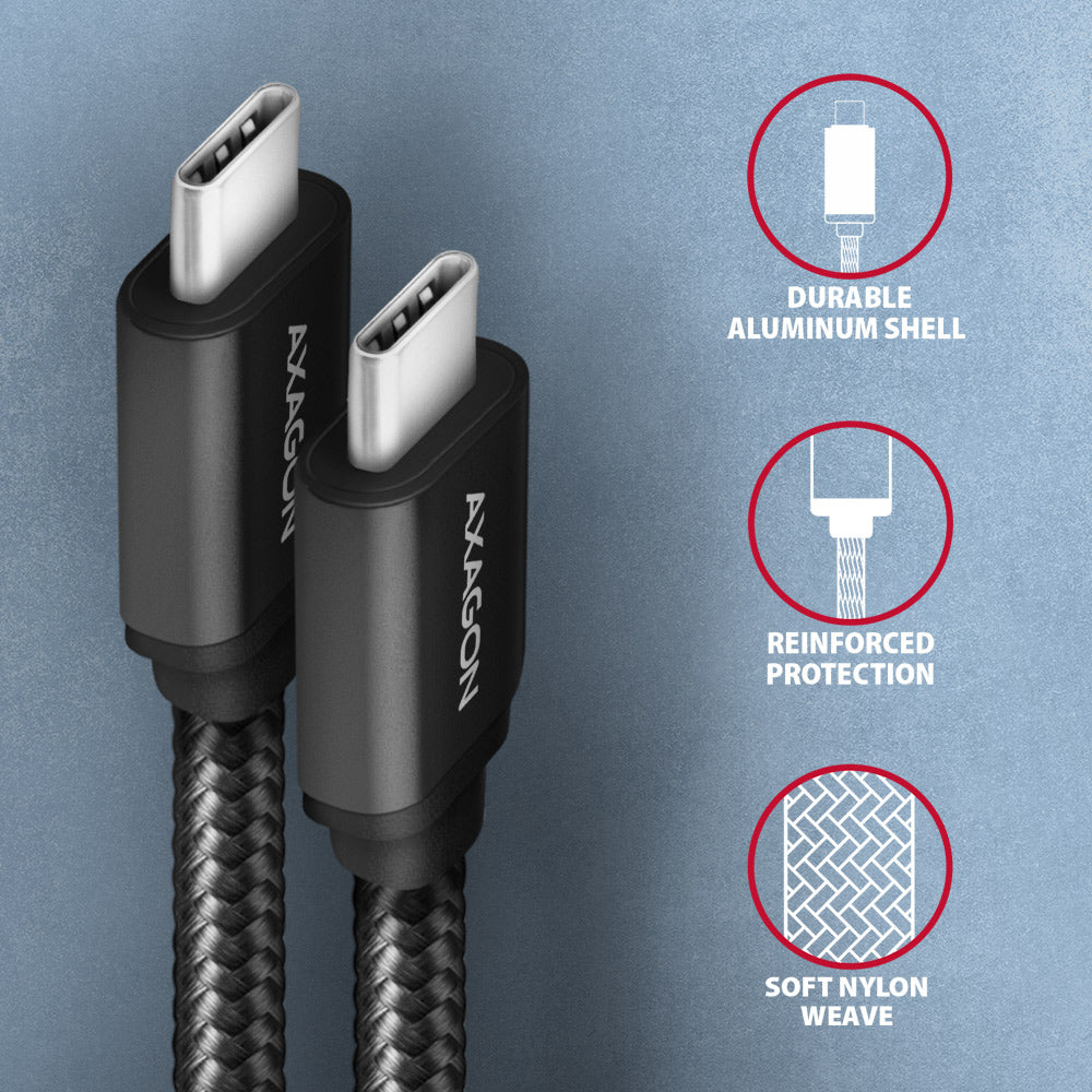 AXAGON | Data and charging USB 3.2 Gen1 cable, 3 m | BUCM3-CM30AB | USB Type C - USB Type C