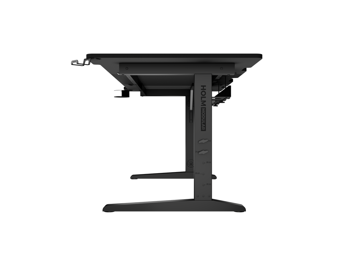 Genesis | Modular Gaming Desk | Holm 160 RGB | Anthracite Black
