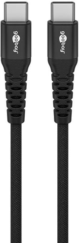 Goobay | USB-C Supersoft Textile Cable with Metal Plugs | 73954