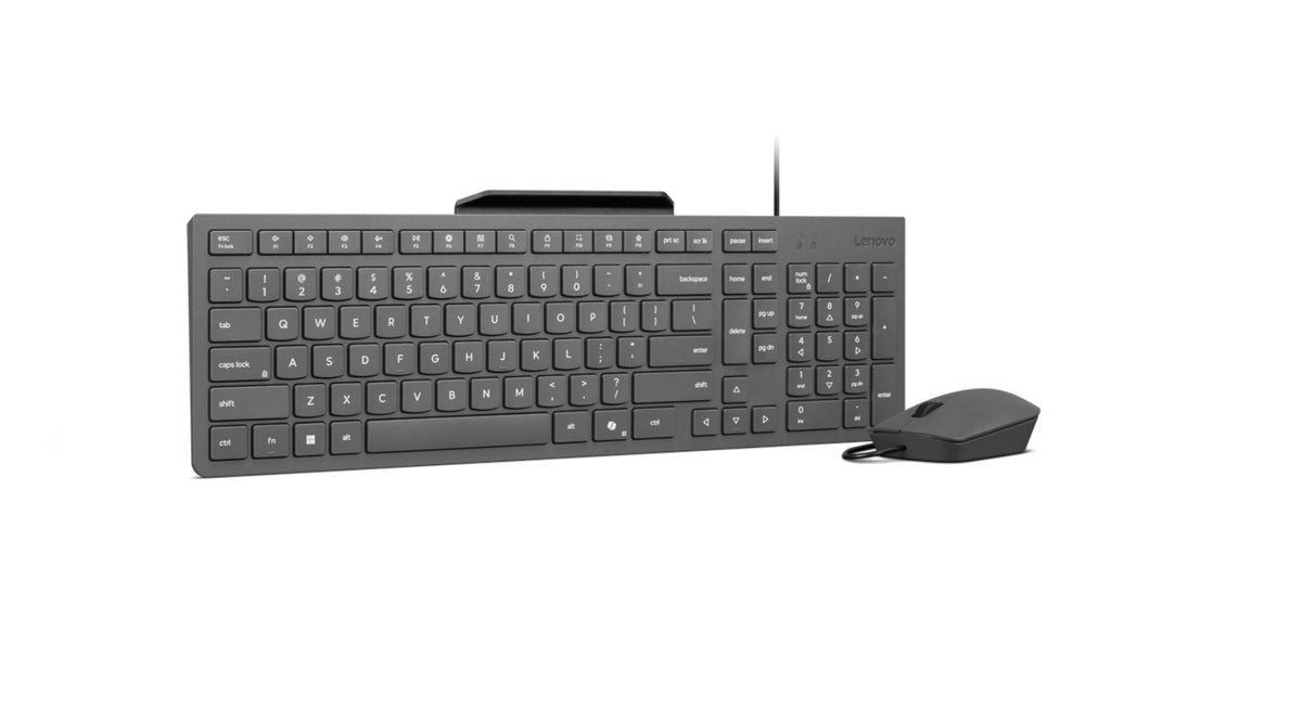 Lenovo 310 USB-A Wired Combo US English | Keyboard and Mouse Set | Wired | Mouse included | US English | Luna Grey