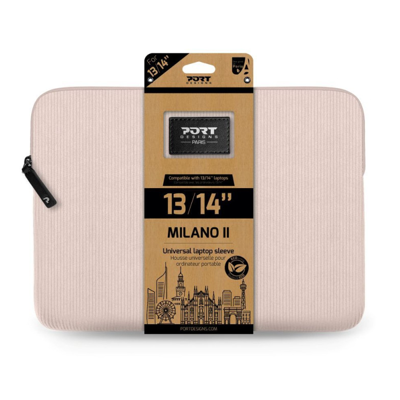 PORT DESIGNS MILANO II ECO | Laptop Sleeve | Pink
