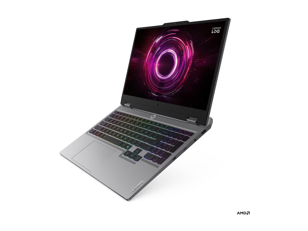 Lenovo- LOQ 15AHP10 AMD | Luna Grey | 15.6 " | IPS | FHD | 1920 x 1080 pixels | Anti-glare | AMD Ryzen 7 | 250 | 16 GB | SODIMM DDR5 | Solid-state drive capacity 512 GB | NVIDIA GeForce RTX 5060 | GDDR7 | 8 GB | Windows 11 Home | 802.11ax | Bluetooth vers