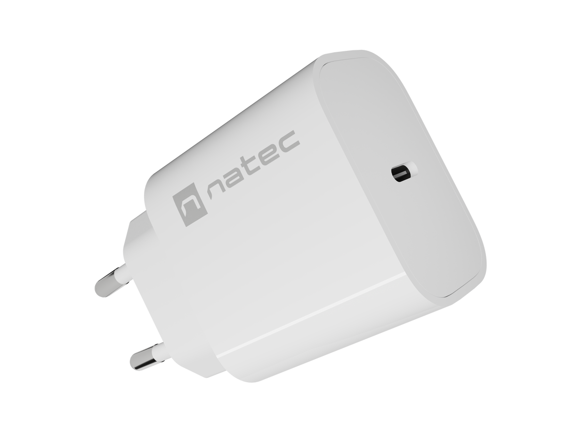 Natec Ribera USB Charger 1X USB-C 20W, White