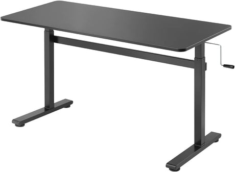 Manually adjustable sit-stand desk EO0027 | Ergonomic | Height adjustment 70-117 cm | Maximum load weight 40 kg | Black