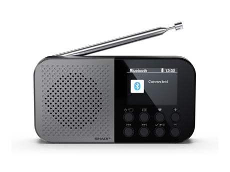 Sharp OSAKA Pocket/Handheld Portable Digital Radio | DR-P520(GY) | Bluetooth