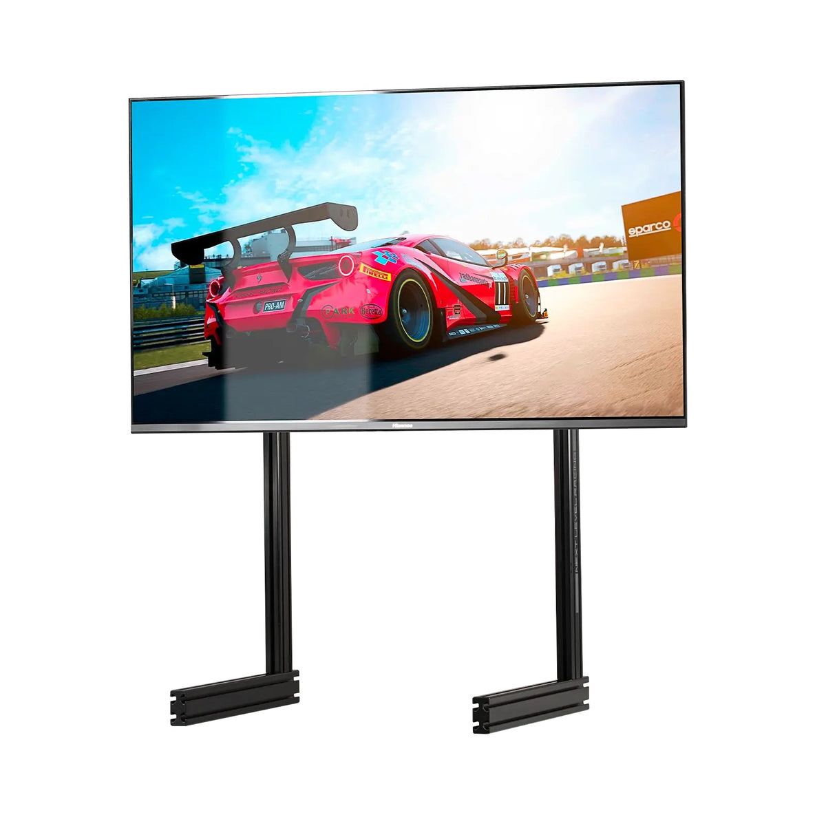 Next Level Racing Floor stand | ELITE Free Standing Single Monitor Stand | Vertical adjustment | 65 " | Black