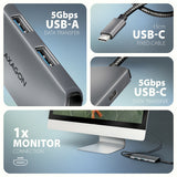 AXAGON USB-C 5Gbps 5in1 hub | HMC-5H