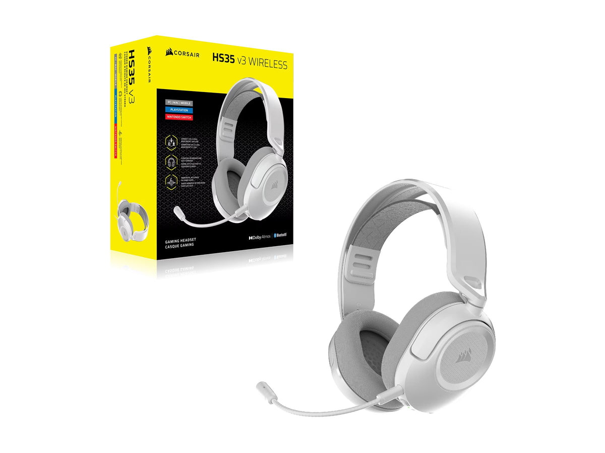 Corsair Gaming Headset | HS35 v3 | Bluetooth | Over-Ear | Microphone | Carbon