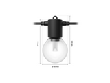 Philips Hue Festavia Globe Outdoor String Lights, 7m Extension | 30 W | Bluetooth, Zigbee