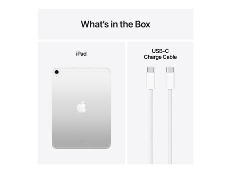 Apple | iPad Wi-Fi + Cellular | 11 " | Silver | IPS, Liquid Retina | 2360 x 1640 pixels | Apple A16 | 512 GB | 3G | 4G | 5G | Wi-Fi | Front camera | 12 MP | Rear camera | 12 MP | Bluetooth | 5.3 | iPadOS | USB-C charging cable