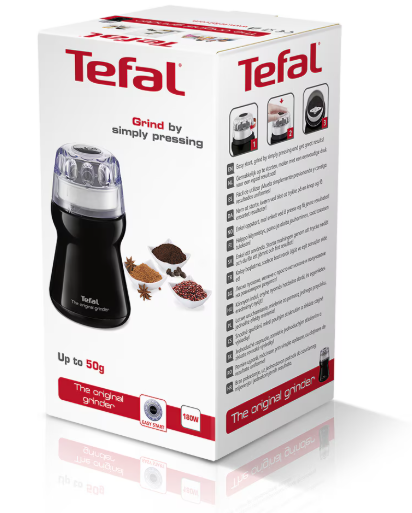TEFAL | GT1108 | Coffee Grinder | 180 W | Coffee beans capacity 50 g | Number of cups 9 pc(s) | Black | Pulse function