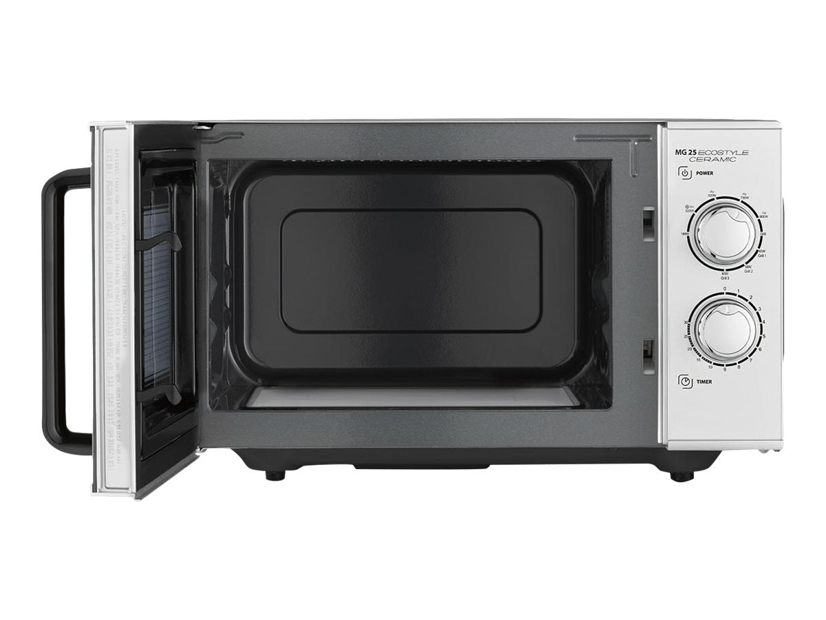 Caso | Ceramic Microwave Oven with Grill | MG 25 Ecostyle | Free standing | 900 W | 25 L | Grill | Silver