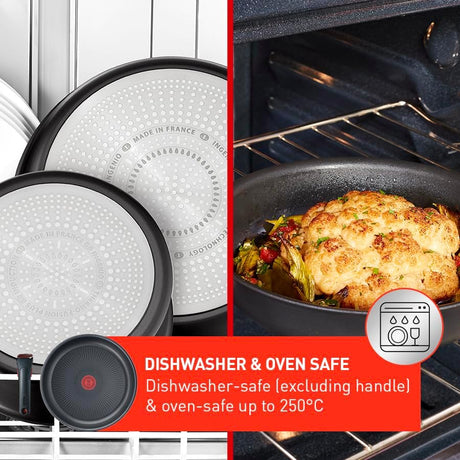TEFAL Pot Set, 4 pcs | L7649453 Ingenio Ultimate | Aluminum | Black