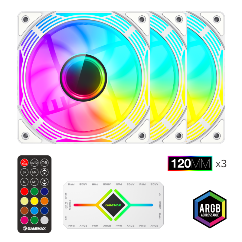 Gamemax Case Fan | KF300 WH | White