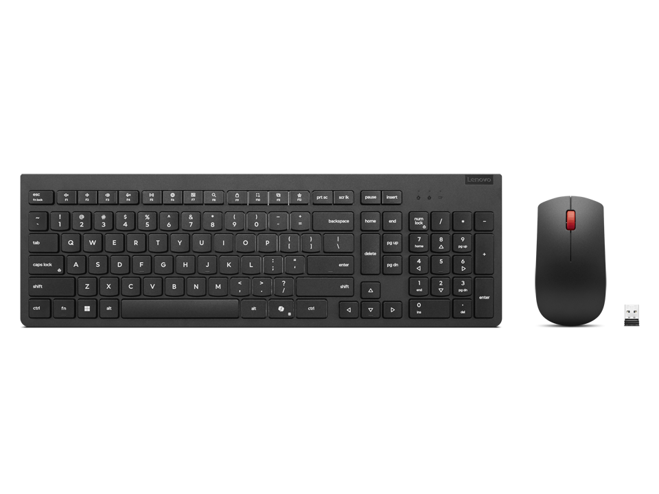 Lenovo Essential | Keyboard and Mouse Combo | Wireless | Russian/Cyrillic | Black