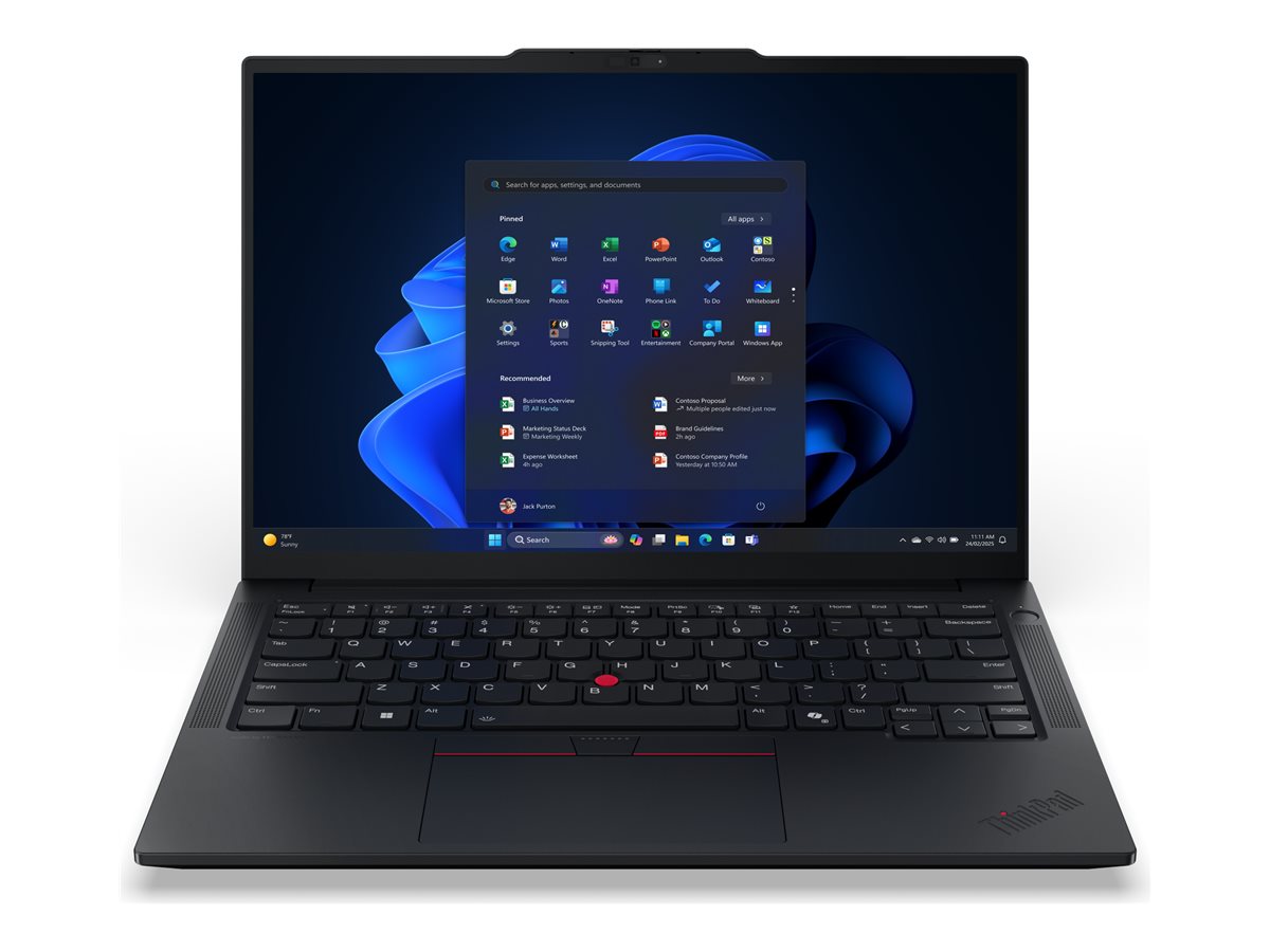 Lenovo ThinkPad E14 G7 Intel | Black | 14 " | IPS | WUXGA | 1920 x 1200 pixels | Anti-glare | Intel Core Ultra 5 | 228V | 32 GB | Soldered LPDDR5x | Solid-state drive capacity 512 GB | Intel Arc Graphics 130V | Windows 11 Pro | 802.11ax | Bluetooth versio