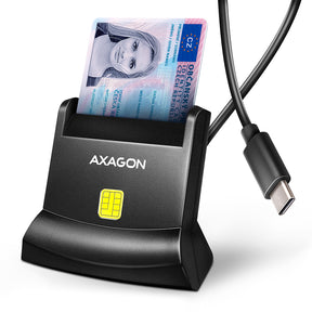 AXAGON USB-C Smart card StandReader | CRE-SM4NC